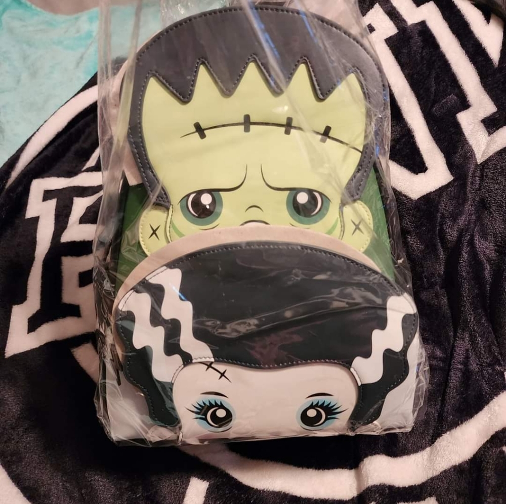 Loungefly Universal Monsters Frankenstein & Bride of Frankenstein Mini Backpack
